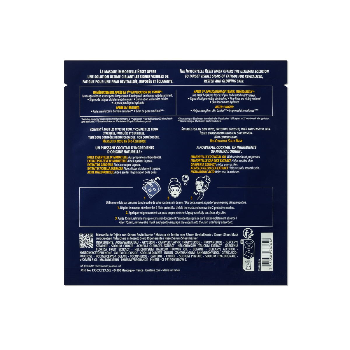Immortelle Reset Overnight Serum Sheet Mask